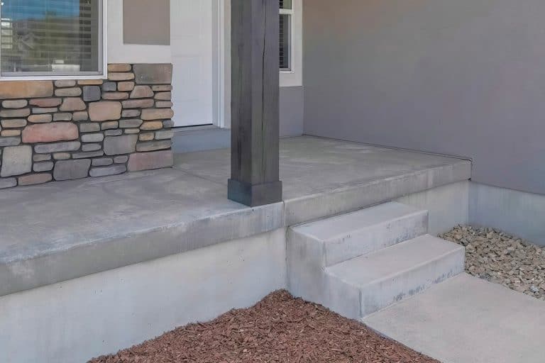 View of a porch with concrete flooring, How To Build A Raised Concrete Porch