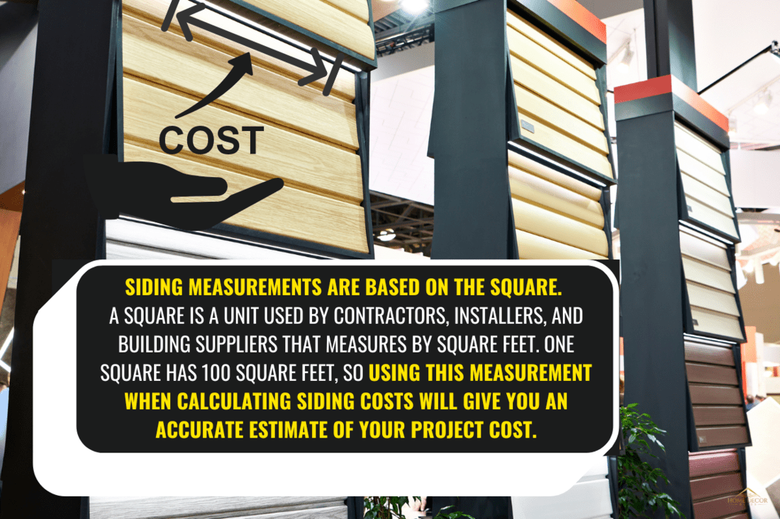 A vinyl siding on display in store, How Much Siding Is In A Square?