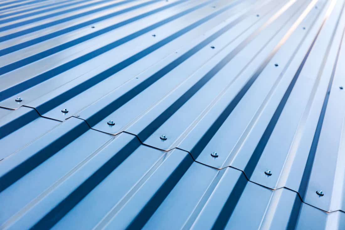 blue corrugated metal roof rivets industrial