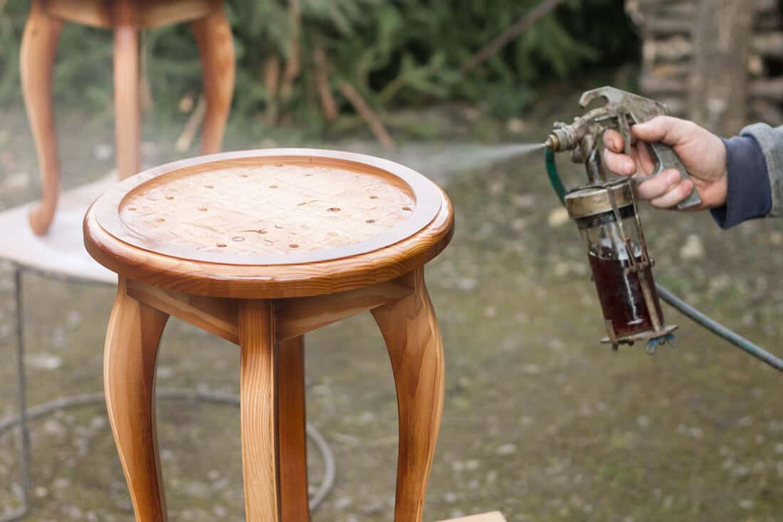 carpenter covering stool by lacquer furniture