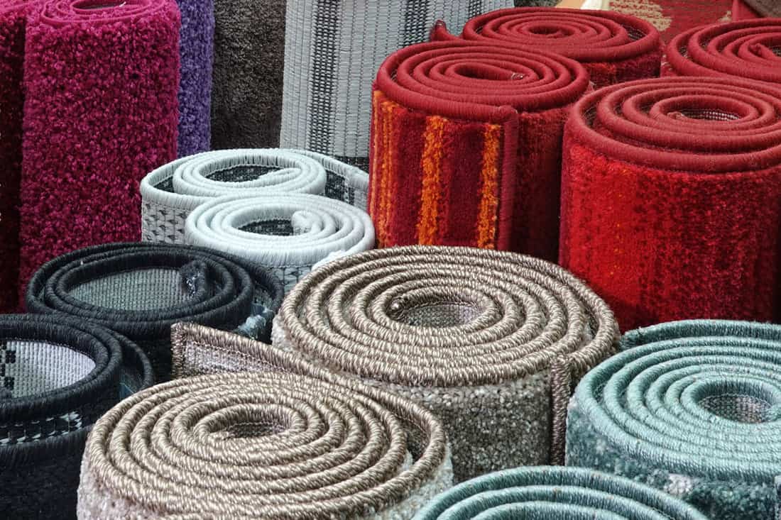 carpets variety selection rolled rugs shop