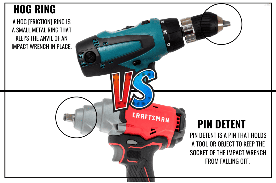 cordless screwdriver with different bits on brown wooden background. - Hog [Friction] Ring Vs Pin Detent Pros And Cons Which Is Best For You