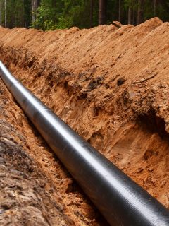 natural gas pipeline construction work dug, Can You Pour Concrete Over Gas Lines?