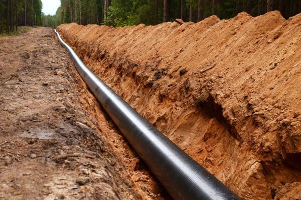 natural gas pipeline construction work dug, Can You Pour Concrete Over Gas Lines?