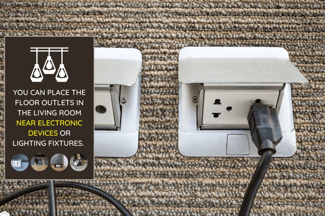 pop up outlet socket on carpet floor - Where To Place Floor Outlets In Living Room