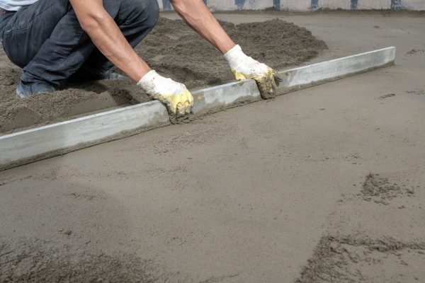 pouring concrete slab. - Can You Pour Concrete Over Painted Concrete
