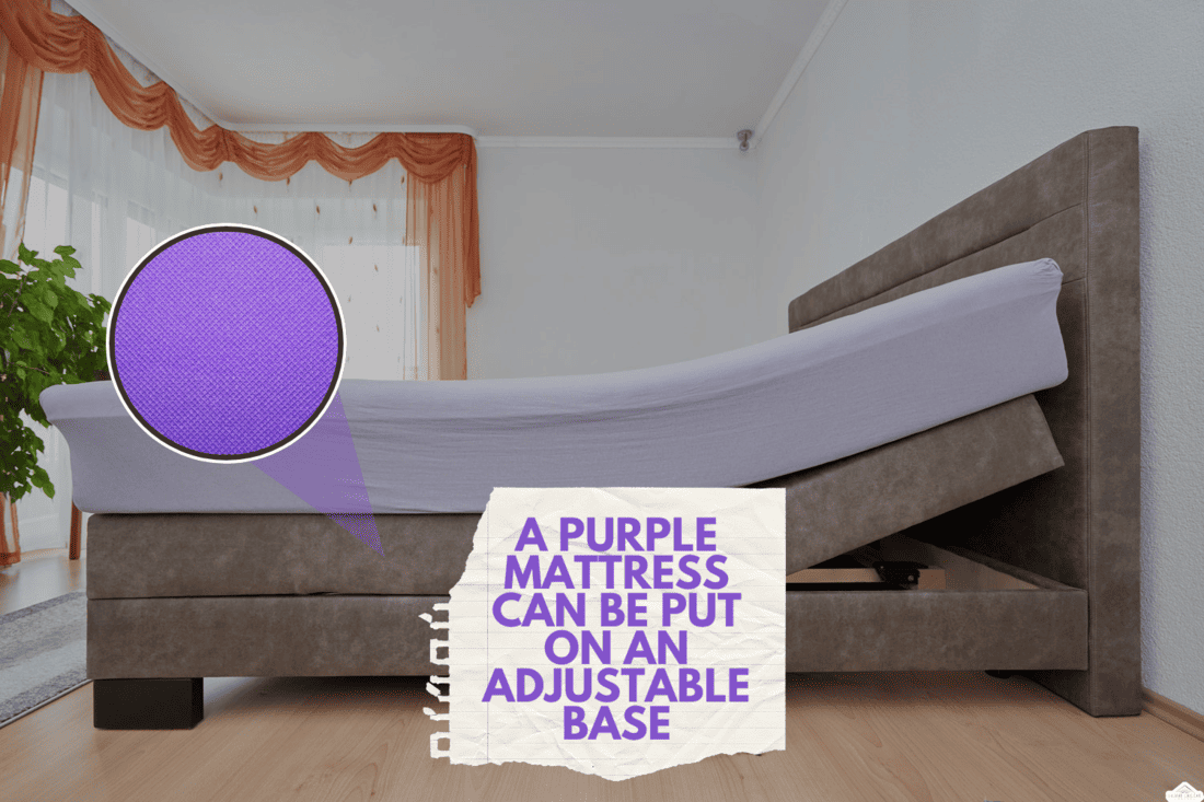 Bed with tilt adjustment mattress bed in the bedroom of the house, comfortable mattress and sleep, Can Purple Mattress Go On Adjustable Base