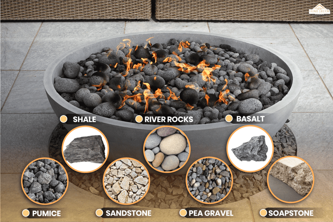 modern fire pit on backyard patio, Can Limestone Be Used For A Fire Pit?