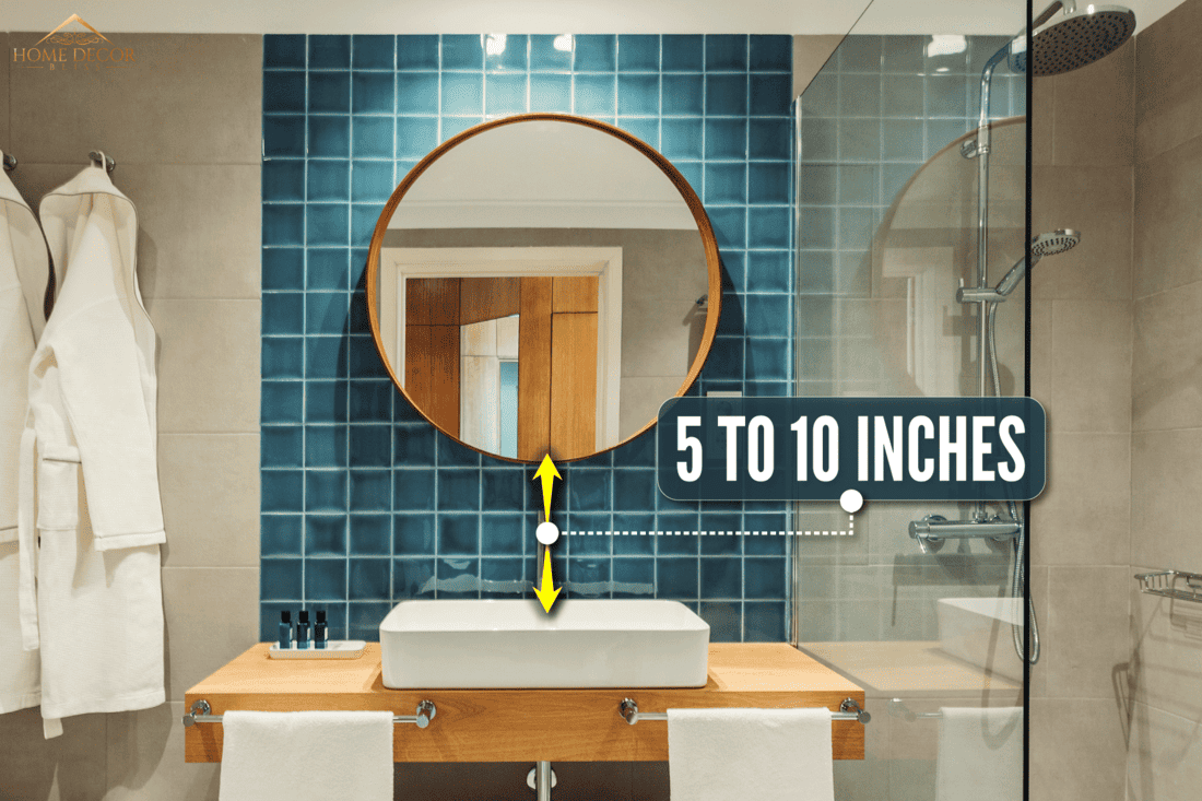 little luxury bathroom white bathrobes hanging, Do You Tile Behind Bathroom Mirror?