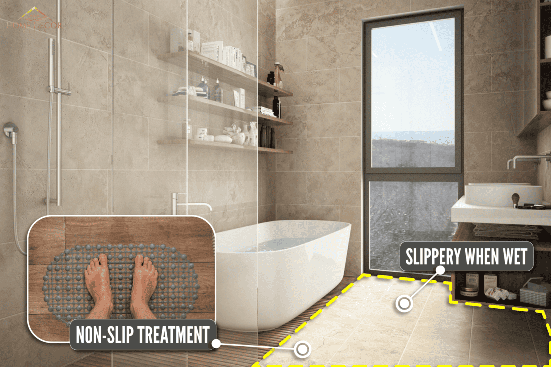 modern limestone bathroom bathtub shower shelves, Is Limestone Slippery When Wet?