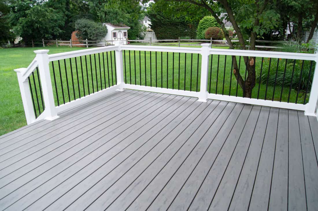 Residentail Backyard with Gray Deck