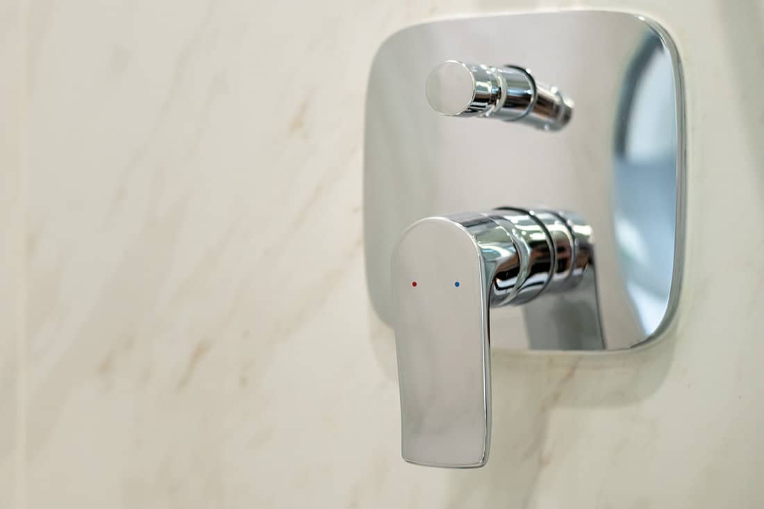 Single shower handle mixer 2-way valve