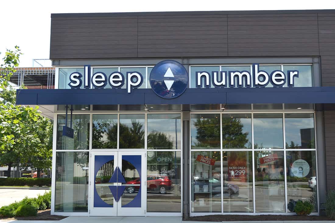 Sleep Number store entrance