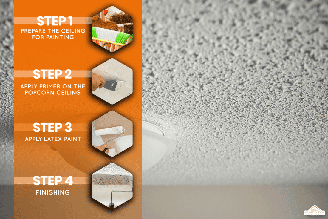 Popcorn Ceiling with lighting fixture, What Color Paint Matches Popcorn Ceiling?