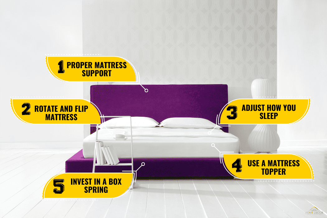 White minimal bedroom with purple bed, Do Purple Mattresses Sag?