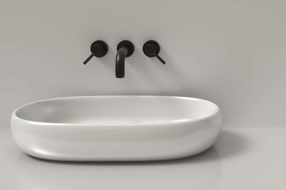 bathroom sink basin faucet interior detail