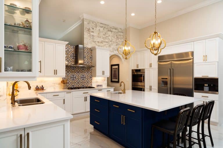 beautiful luxury home kitchen white cabinets, Can You Cut Granite Countertops After They Are Installed?