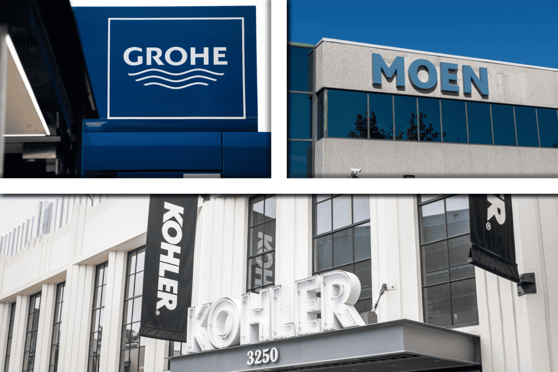 grohe and moen and kohler sink brands collab as one