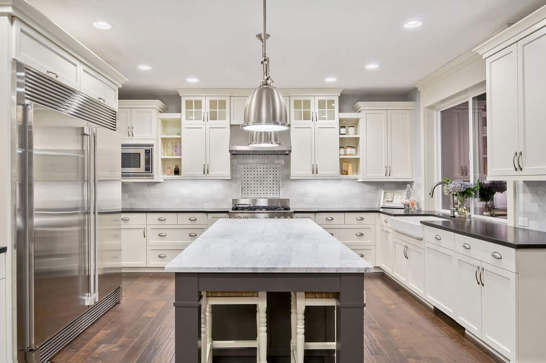 kitchen interior in new luxury home 