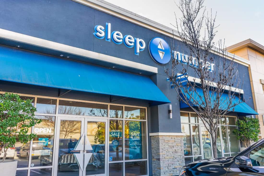 leep Number store in San Francisco Bay Area; Sleep Number is a U.S.-based manufacturer that manufactures beds as well as foundations and bedding