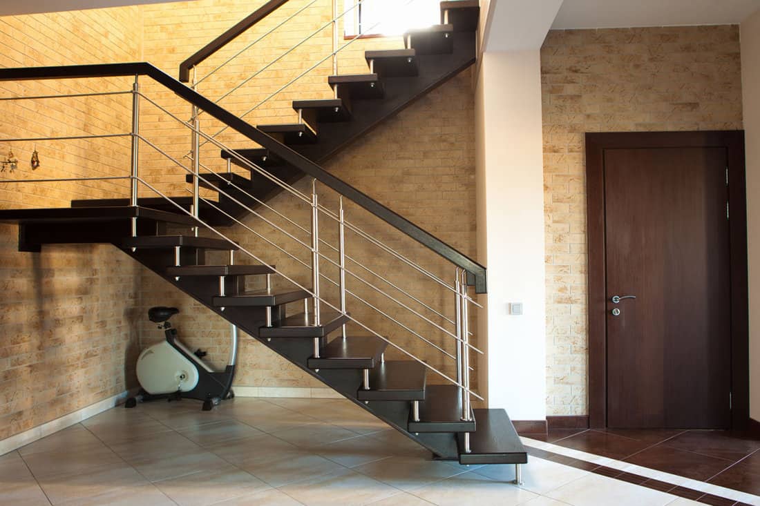 modern staircase and door