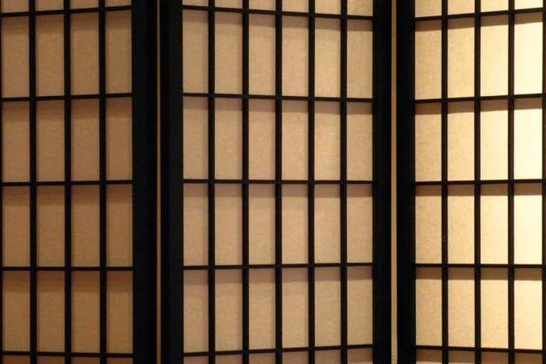 A japanese screen with wooden framing, How To Hang A Japanese Screen On The Wall