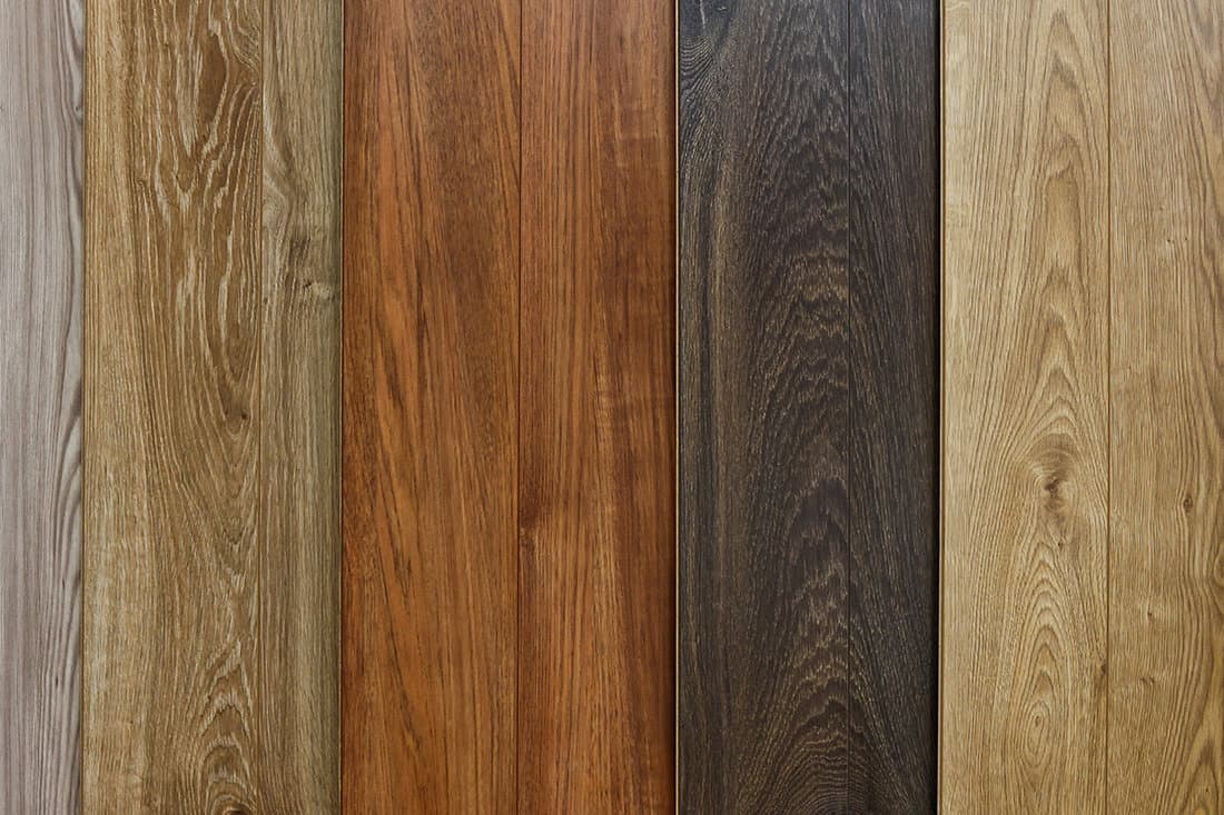 Different species of wood, different textures and colors