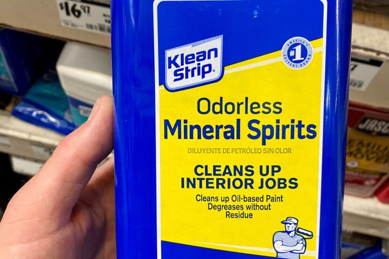 One quart of Odorless Mineral Spirits by Klean Strip, used to clean oil based paints.