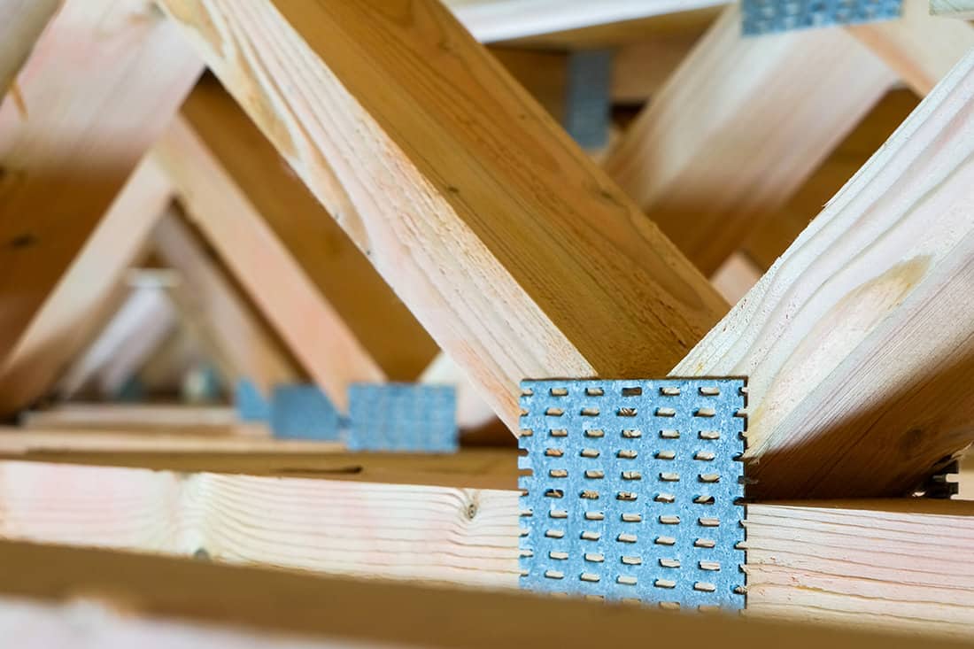 Open web design wooden floor trusses