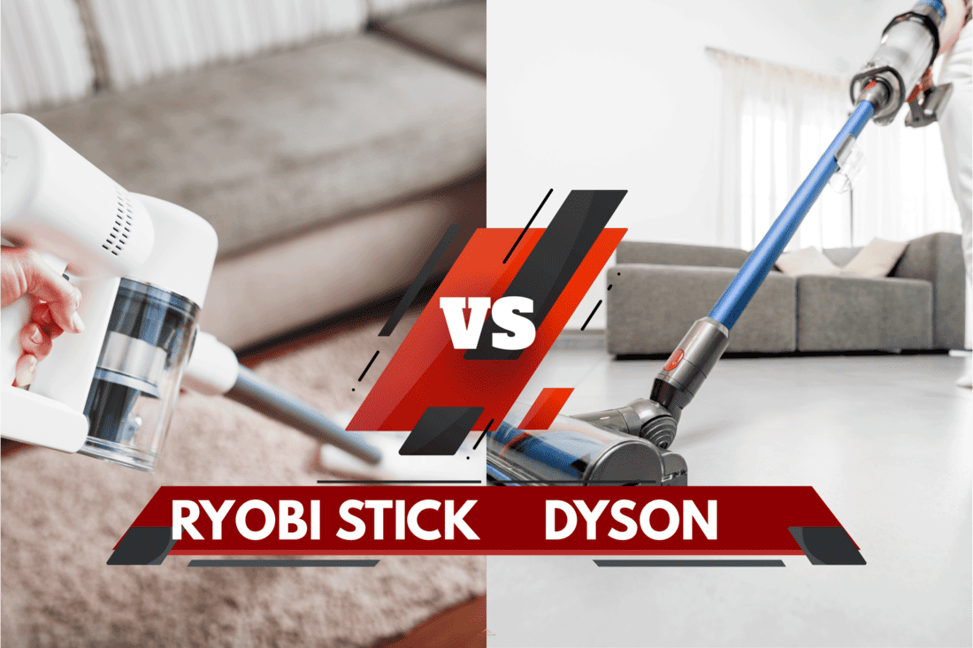 Using a vacuum to clean the carpet, Ryobi Stick Vacuum Vs Dyson: Pros, Cons, & Differences