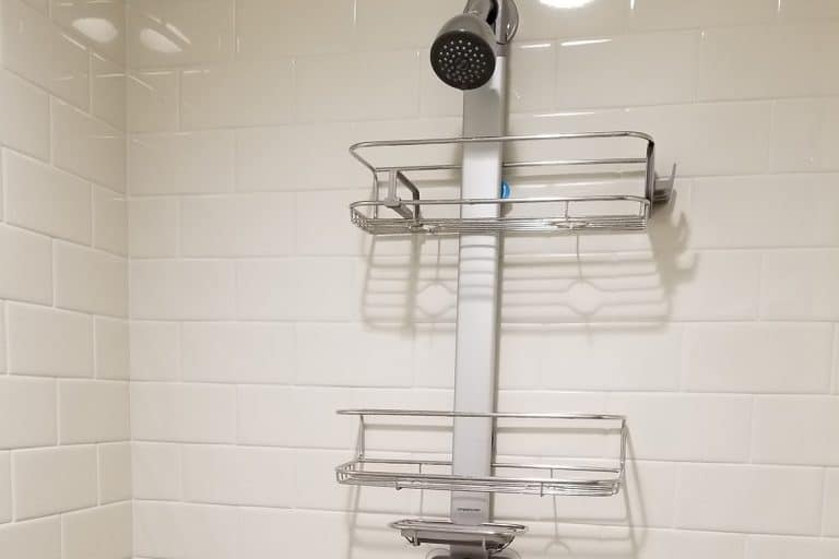 Shower facility with handheld shower head and caddy, How To Hang A Shower Caddy On The Wall