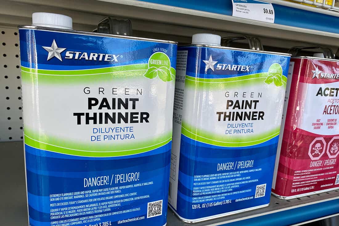 Startex brand of green paint thinner