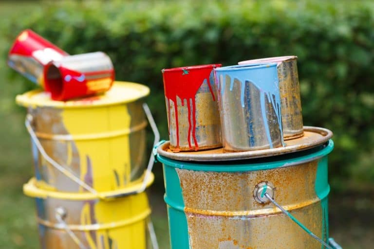 The used paint cans. - Will Sherwin-Williams Shake Old Paint?