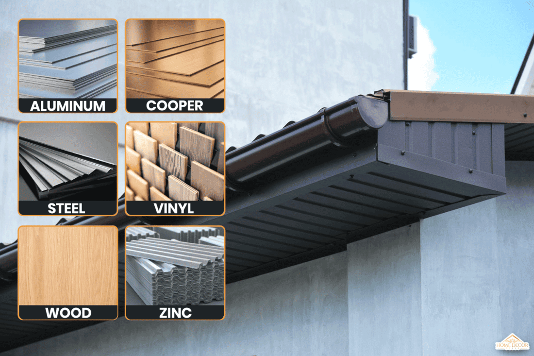 house plastic roof gutter with soffit and fascia board, Types Of Mobile Home Gutter Alternatives