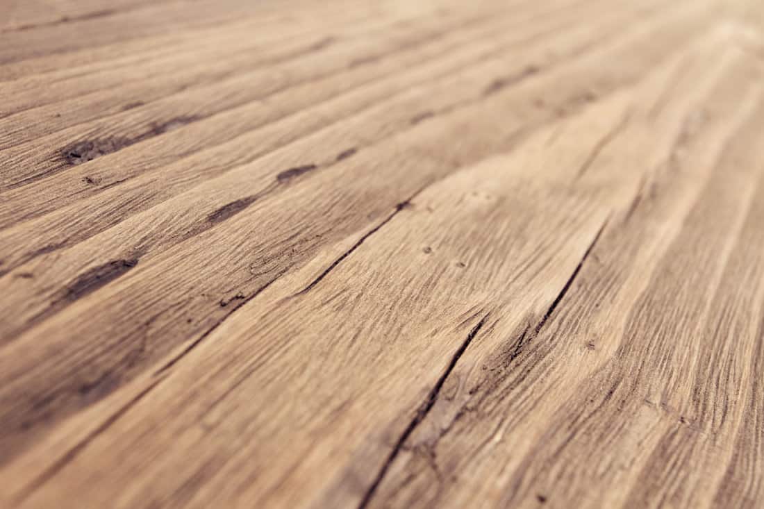 Wood Texture, Wooden Plank Grain Background, Desk in Perspective Close Up