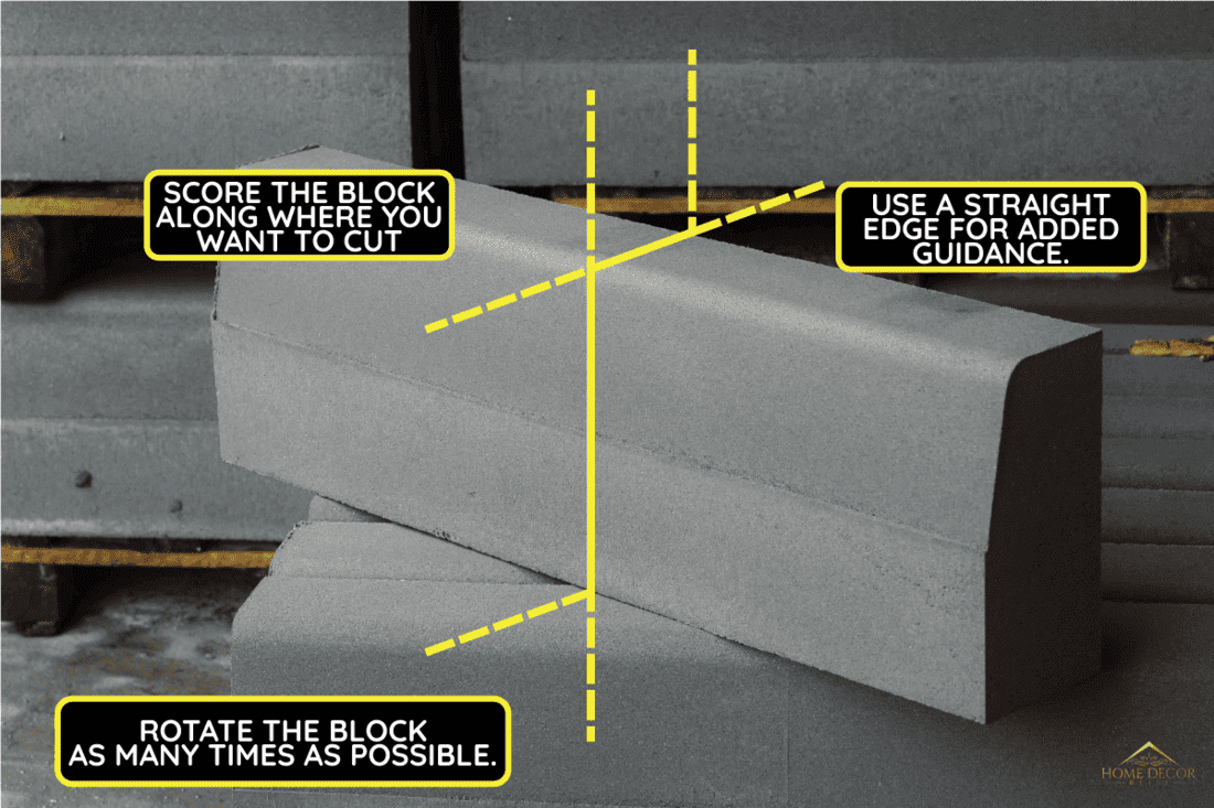 tips on cutting a concrete block without a saw