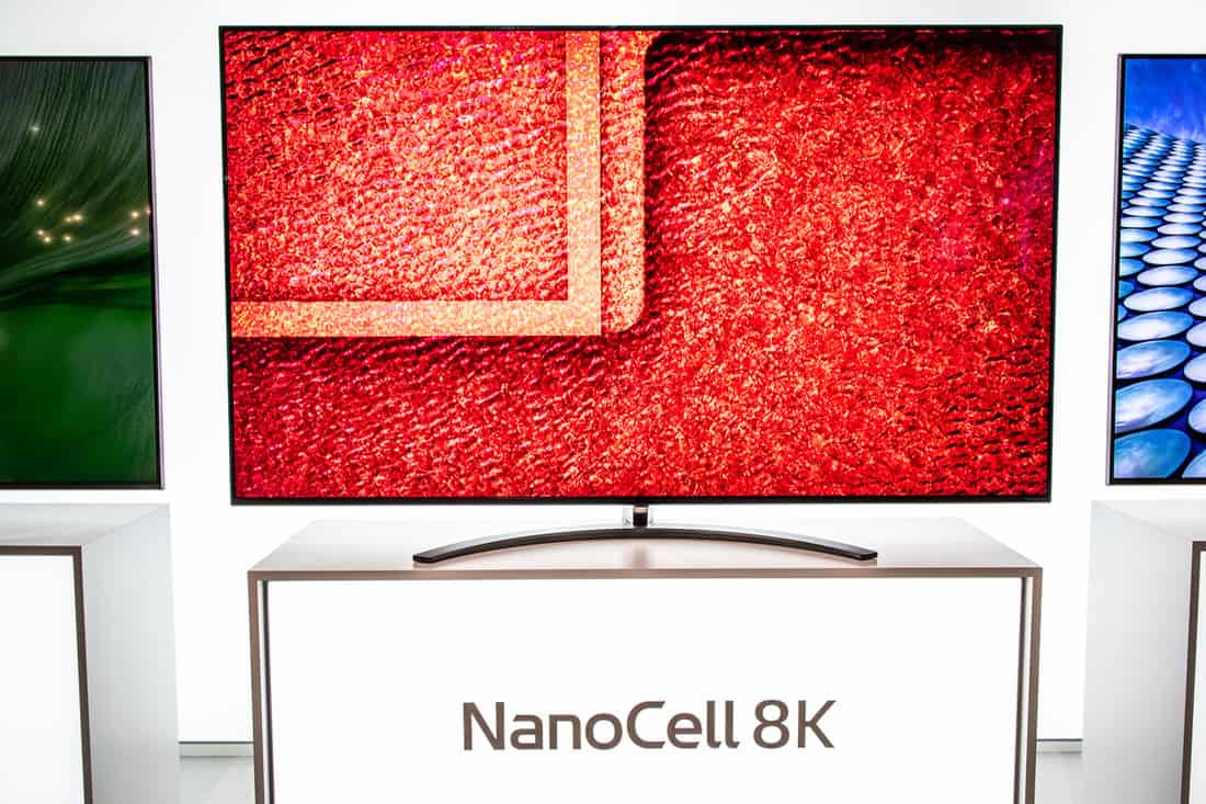 LG 8k NanoCell Smart Premium TV on display