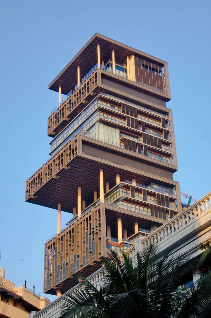 MUMBAI, INDIA - DECEMBER 6, 2020 World's second most expensive residential property, also known as Antilia
