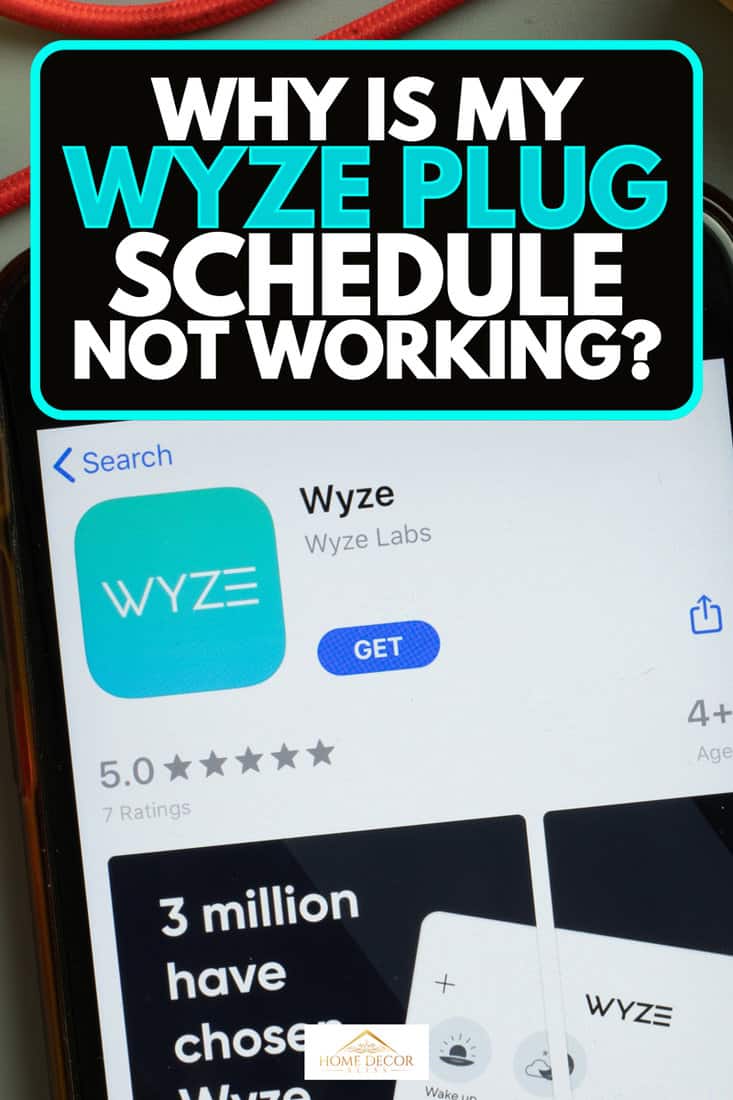 Wyze mobile app logo on phone screen, Why Is My Wyze Plug Schedule Not Working?