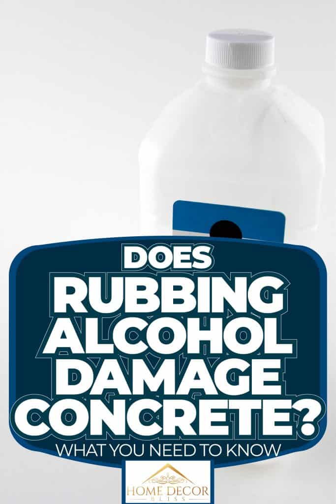 A woman pouring rubbing alcohol on her hand, Does Rubbing Alcohol Damage Concrete? What You Need to Know
