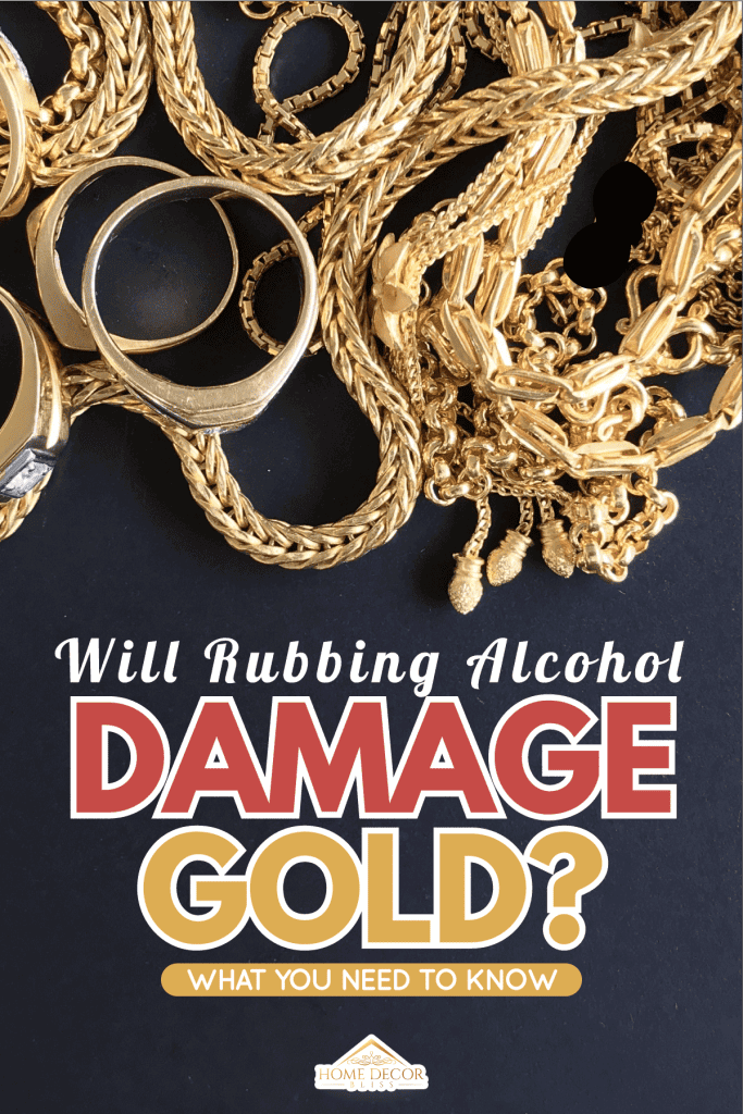 Gold Jewelry in a dark mat or sheet, Will Rubbing Alcohol Damage Gold?