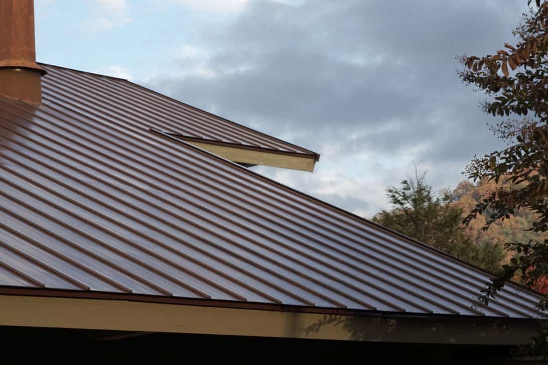 Textured metal roof.
