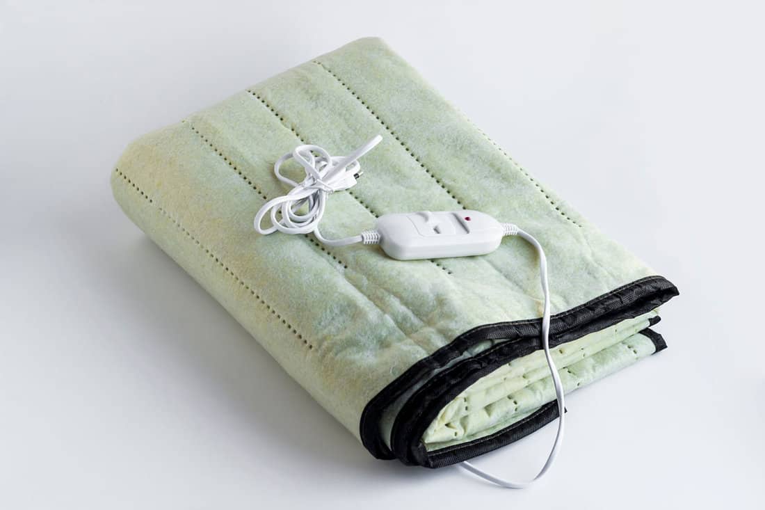 A heating pad on a white background