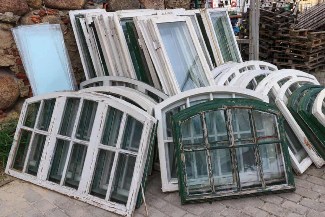 Pile of old windows