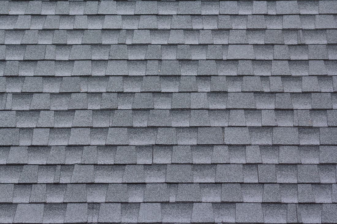 Up close photo of a shingle roofing