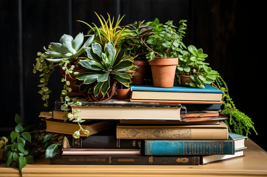 Books with plants on them