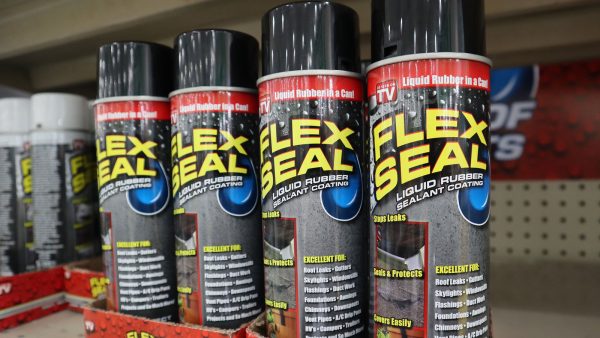 Flex Seal Liquid Sealer displayed in the store - Does Flex Seal Work on Asphalt Shingles? [Answered]