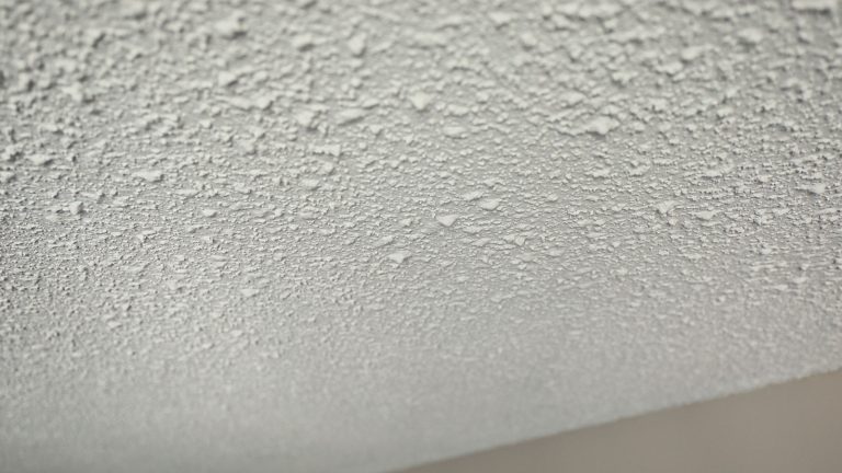 Popcorn ceiling in the house