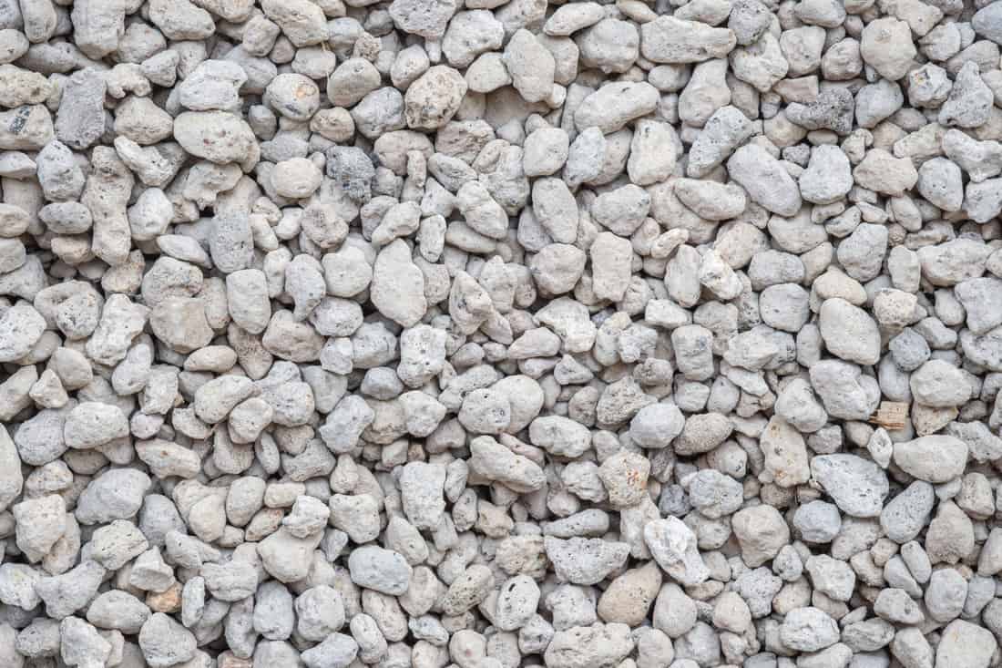 A small stockpile of pumice stone