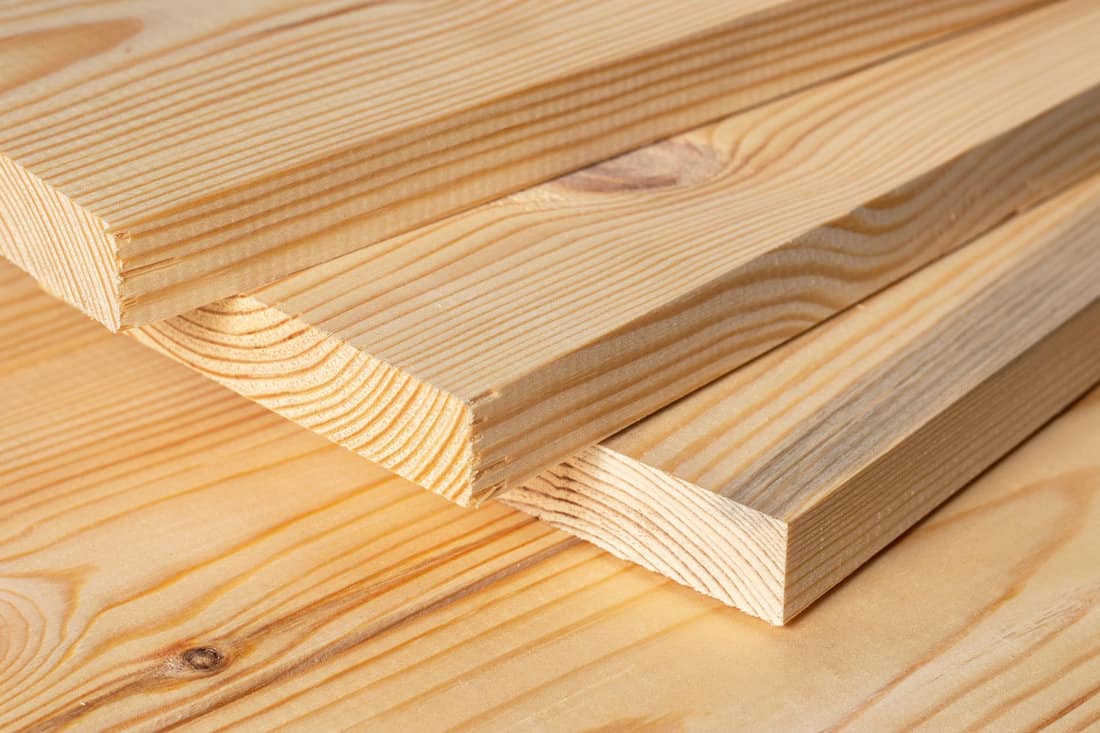 Newly cut 5/4 lumber